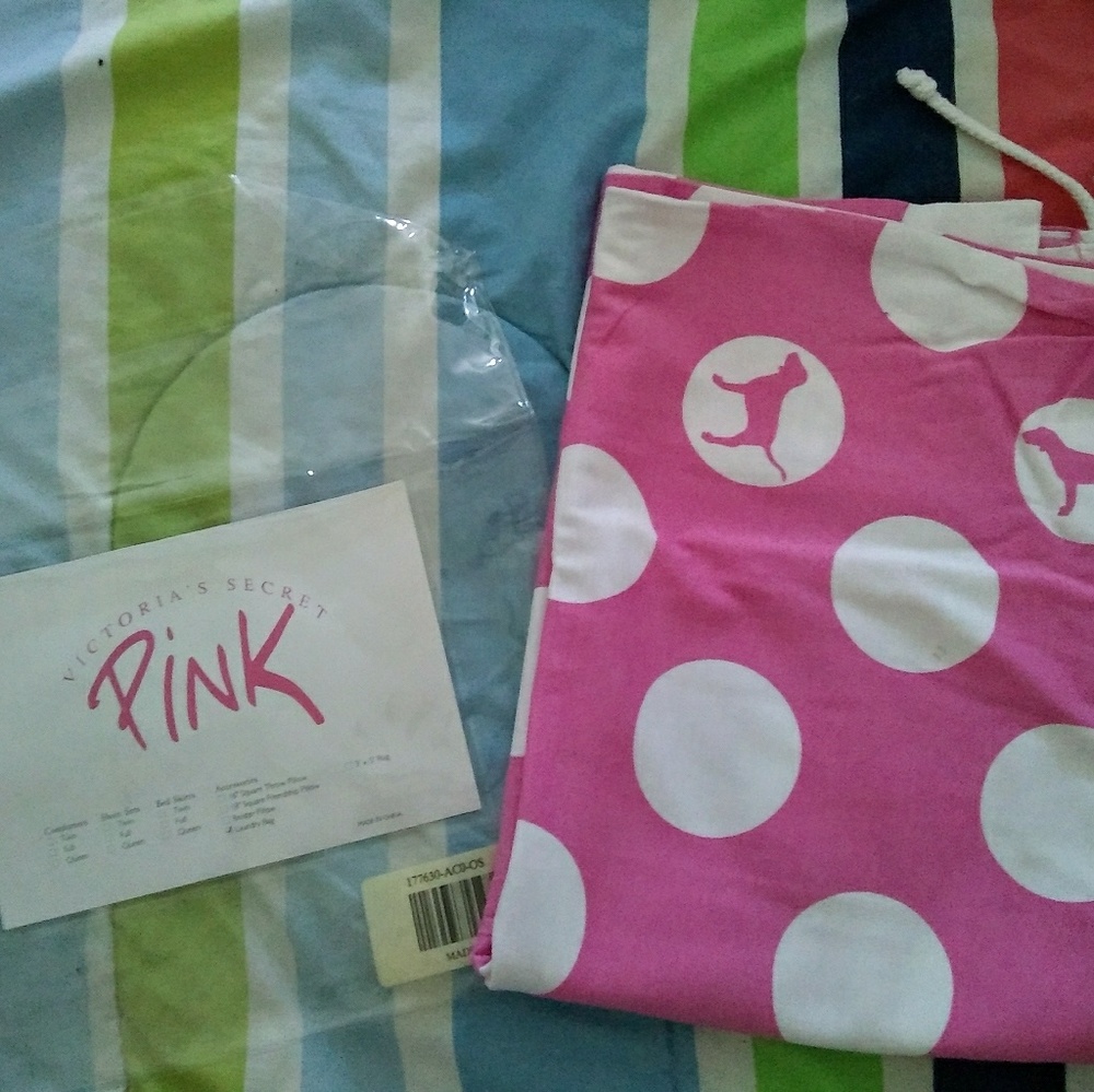 Victorias Secret PINK Flag Laundry Bag, Decals +